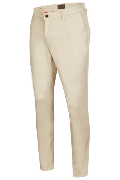 Хлопковые чиносы бежевого цвета Harvey Hattric