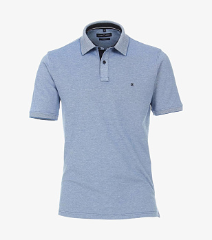 Рубашка-поло пике голубая Casa Moda