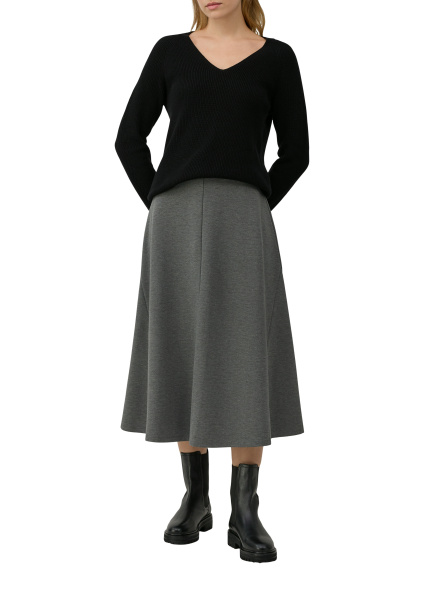 Расклешенная юбка миди из трикотажа интерлок S.Oliver