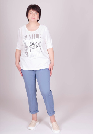 Белая футболка с блестящим принтом Via Appia