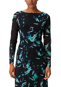 Футболка из трикотажа мэш Comma 