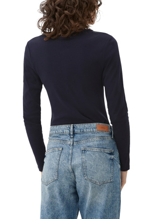 Лонгслив темно-синего цвета из хлопка S.Oliver