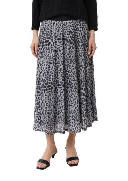 Юбка из трикотажа мэш с леопардовым принтом Comma