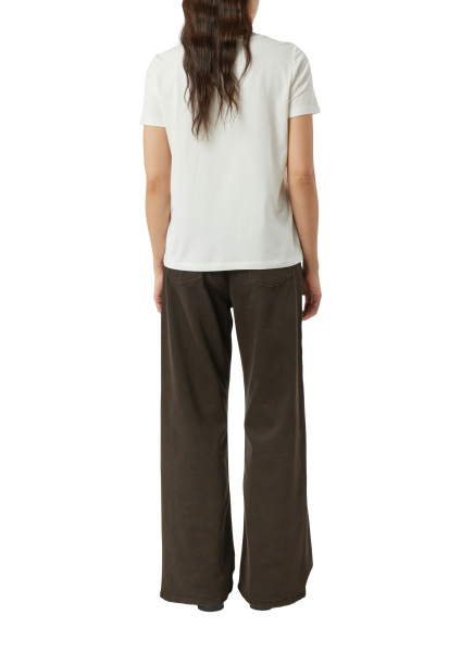 Футболка с принтом из смесового хлопка Comma