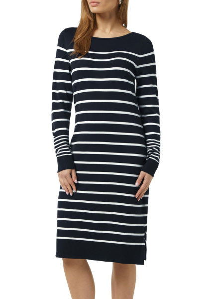 Трикотажное платье в полоску Comma