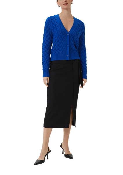 Черная офисная юбка итальянской длины Comma