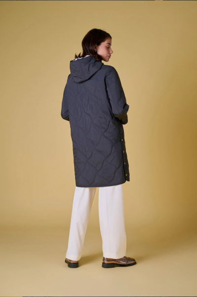 Пальто на тонком синтепоне с принтованным подкладом DAMO