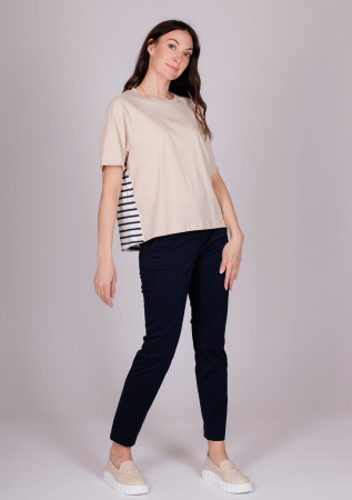 Футболка с полосатой спинкой Comma Ci