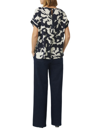 Блузка из вискозы с принтом свободного кроя Comma