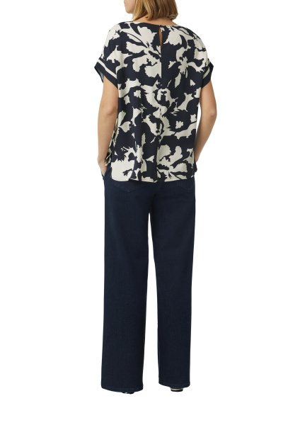 Блузка из вискозы с принтом свободного кроя Comma