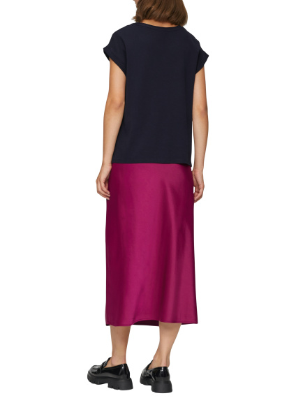 Блуза-футболка с коротким рукавом с акцентным цветком S.Oliver