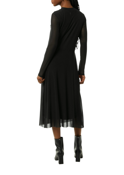 Расклешенное платье мэш черного цвета CommaCi