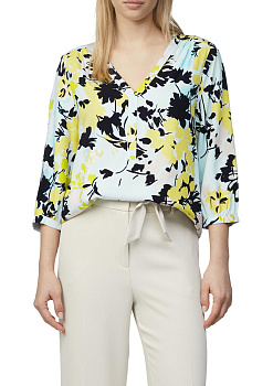 Блузка с принтом и V-вырезом Comma