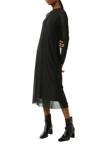 Расклешенное платье мэш черного цвета CommaCi