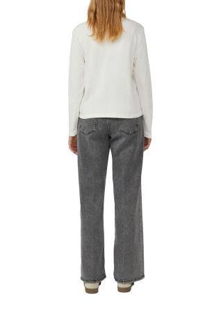 Хлопковый лонгслив с мини-вышивкой  S.Oliver