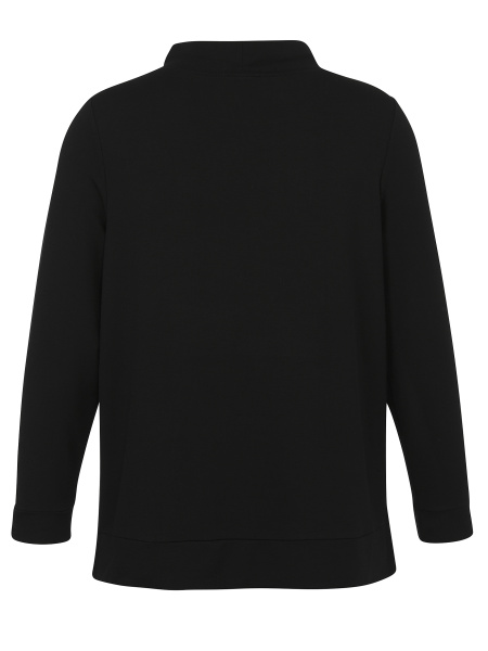 Трикотажный свитшот черного цвета с белой отделкой Via Appia