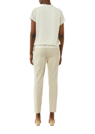 Шифоновая блуза с коротким рукавом с низом на резинке Comma