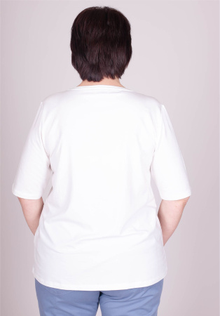 Белая футболка с блестящим принтом Via Appia