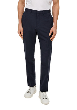 Классические брюки с шерстью темно-синие S.Oliver