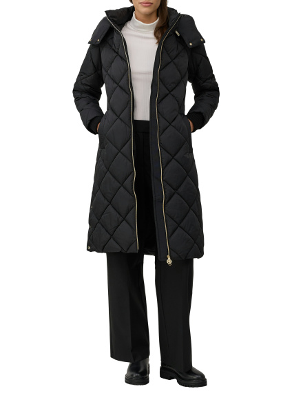 Стеганое пальто со съемным капюшоном и застежкой-молнией S.Oliver