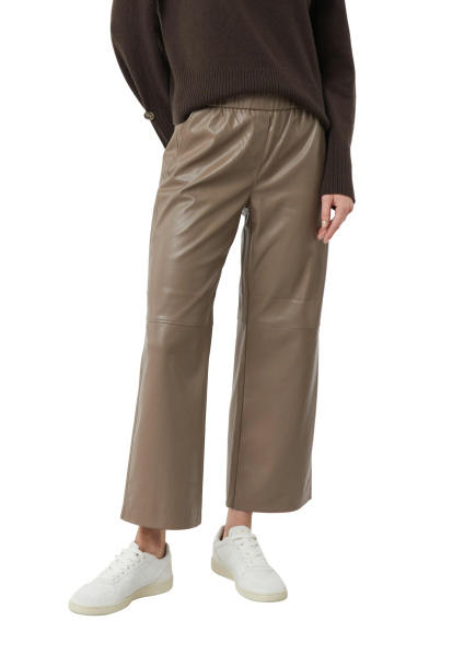 Брюки из искусственной кожи с поясом на резинке Comma 