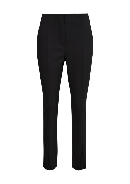 Узкие черные брюки с разрезами внизу Comma