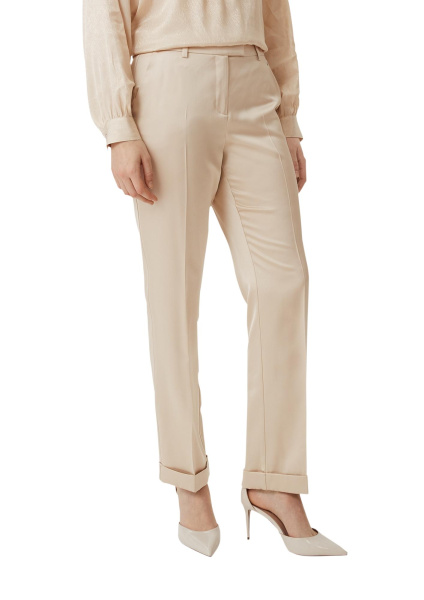 Сатиновые брюки прямого кроя Comma