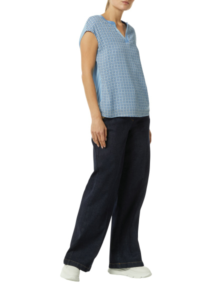 Блузка-топ с принтом и атласной отделкой Comma