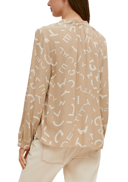 Блуза из вискозы с завязками на горловине CommaCi