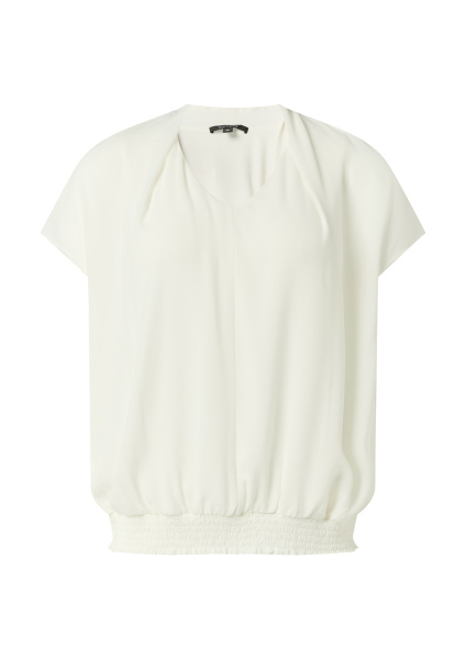 Шифоновая блуза с коротким рукавом с низом на резинке Comma