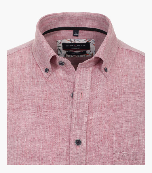 Льняная сорочка с коротким рукавом CasaModa