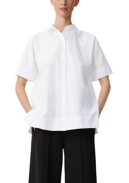 Белая блуза с коротким рукавом свободного кроя CommaCi