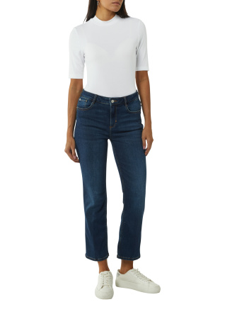 Белая футболка с коротким рукавом и горлом Comma Ci