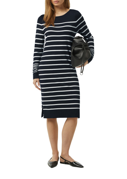 Трикотажное платье в полоску Comma