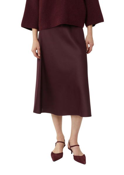 Атласная юбка миди с эластичным поясом Comma