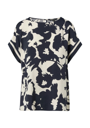 Блузка из вискозы с принтом свободного кроя Comma