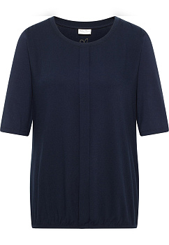 Футболка-блуза темно-синего цвета с резинкой внизу Barbara Lebek