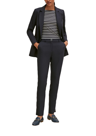 Полосатая темно-синяя футболка с рукавами средней длины Comma