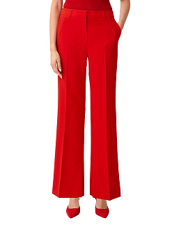 Красные брюки с разрезами по бокам Comma
