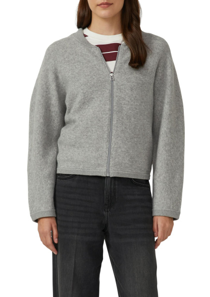 Кардиган из мягкой полушерстяной ткани с манжетами в рубчик S.Oliver