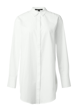 Удлиненная белая блуза из хлопка Comma