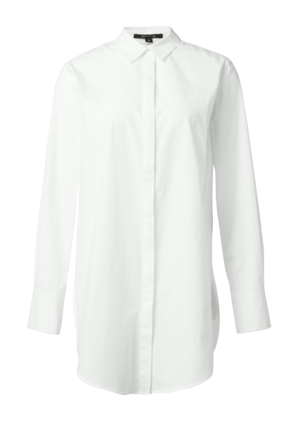 Удлиненная белая блуза из хлопка Comma