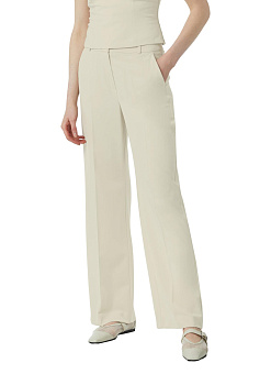 Элегантные молочные брюки свободного кроя Comma 