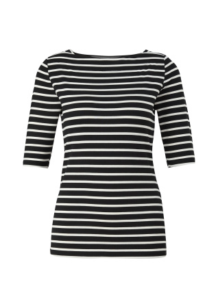 Полосатая футболка с рукавами средней длины Comma 