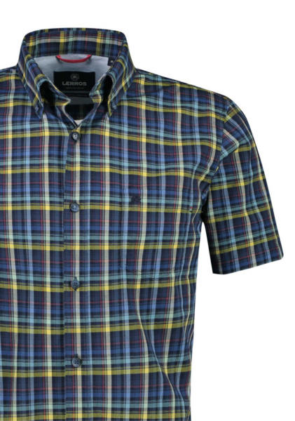 Сорочка в темно-синюю клетку Lerros