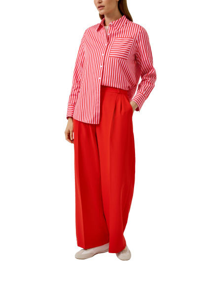 Блузка из эластичного хлопка в красную полоску S.Oliver