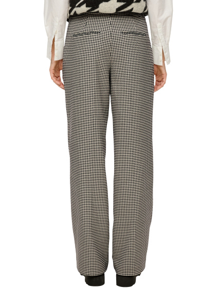 Широкие брюки в мелкую гусиную лапку S.Oliver