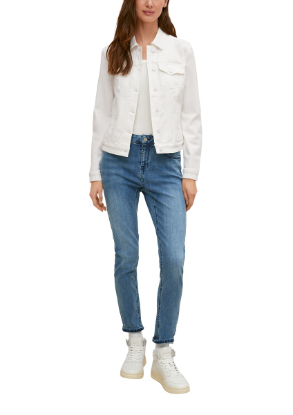 Белый джинсовый жакет CommaCi