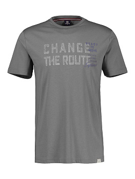 Хлопковая футболка с принтом Lerros