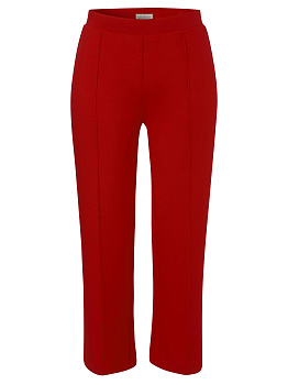 Укороченные брюки из трикотажа скуба красно-малиновые Via Appia